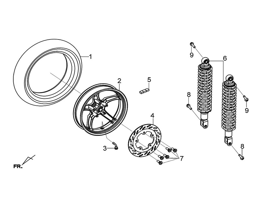 06 Rr. Cushion Assy BK-001C - Citycom S 300i