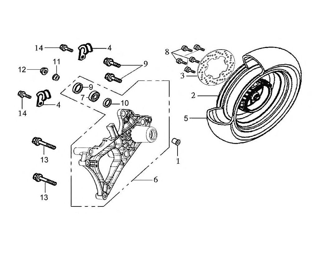 04 Rr. Brake Hose Clamp - HD 200 Evo