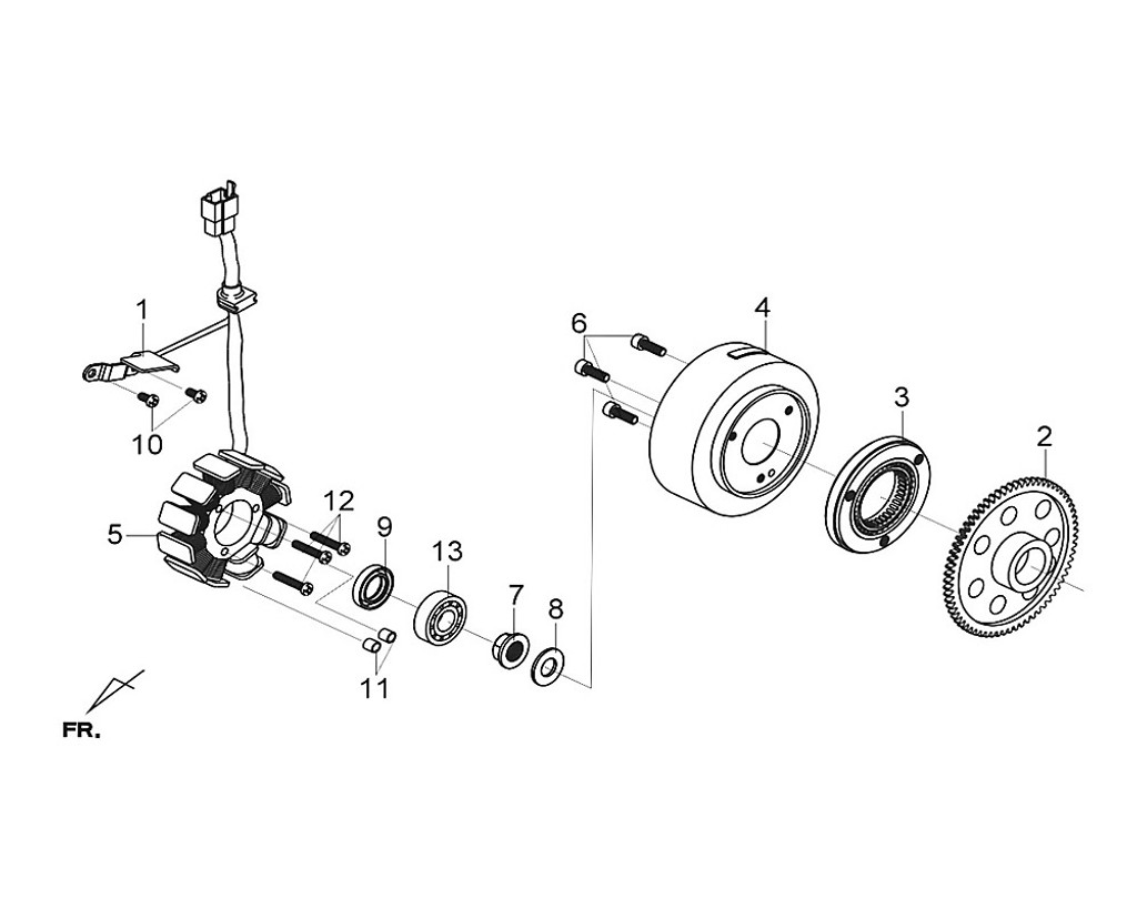 02-STARTING CLUTCH GEAR COMP - Citycom 300i