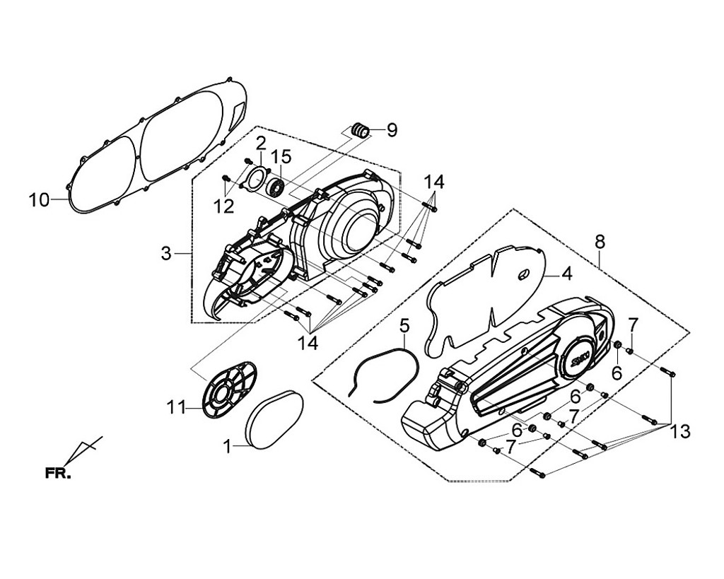 03-L. CRANK CASE COVER ASSY - Citycom 300i