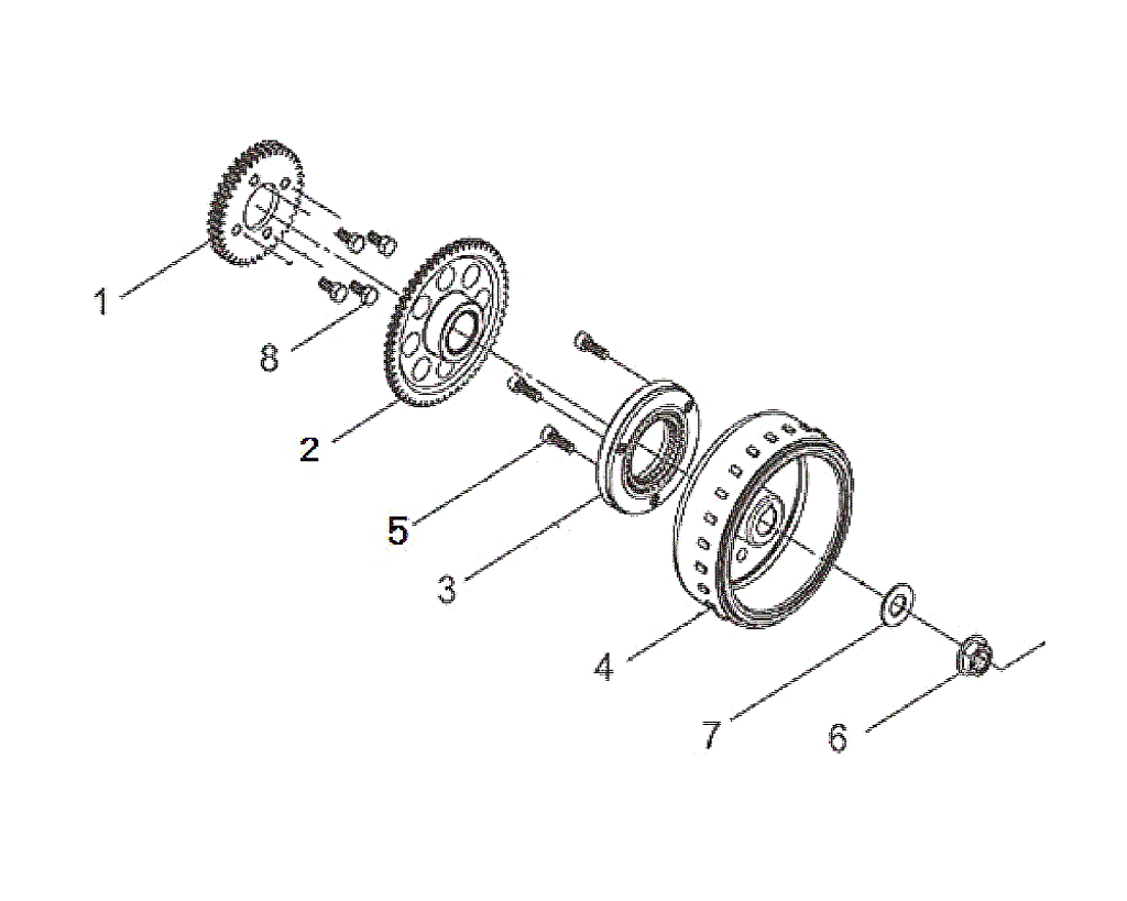 01-BALANCE SHAFT DRIVE GEAR - Wolf CR 300i