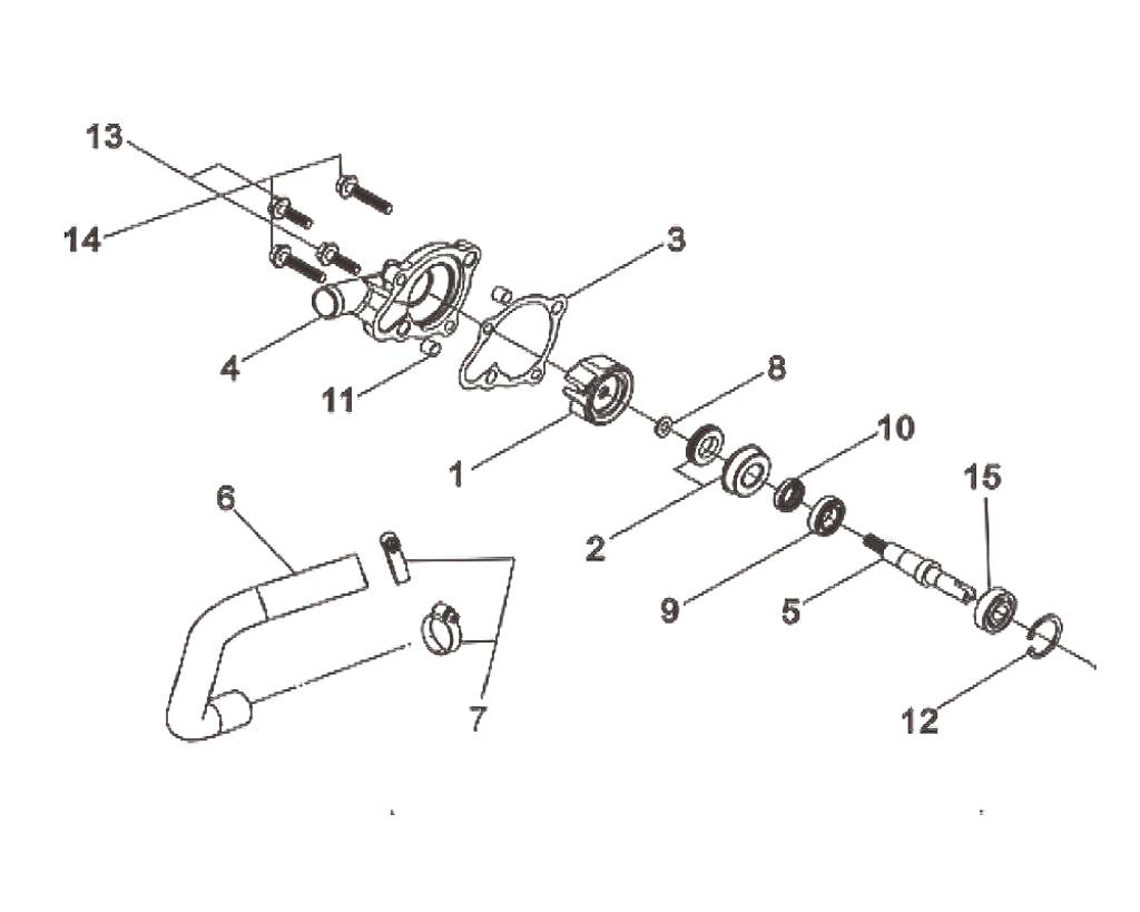 03-WATER PUMP GASKET - Wolf CR 300i