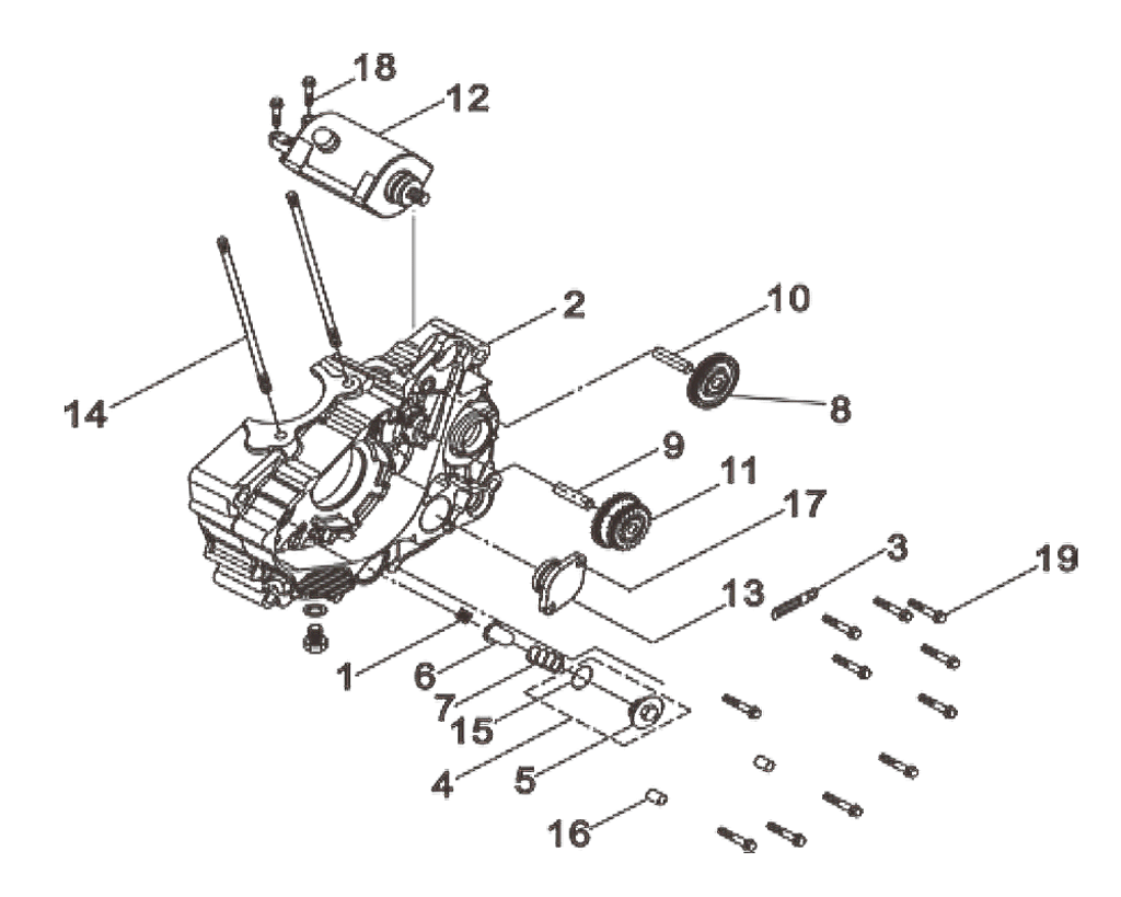 02-L CRANK CASE COMP - Wolf CR 300i