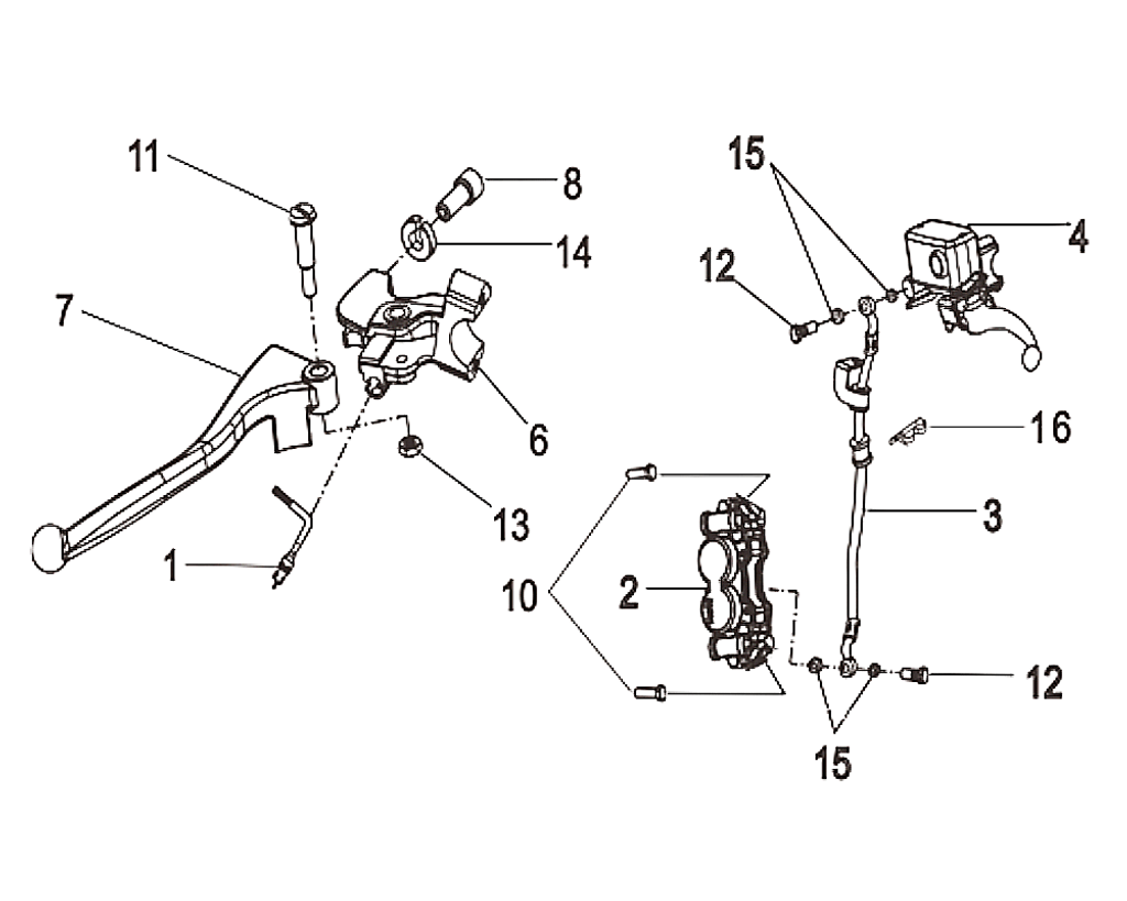 03-FR.BRAKE HOSE ASSY - Wolf CR 300i