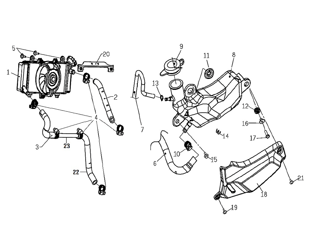 23-WATER HOSE 2 WAY JOINT - Wolf CR 300i