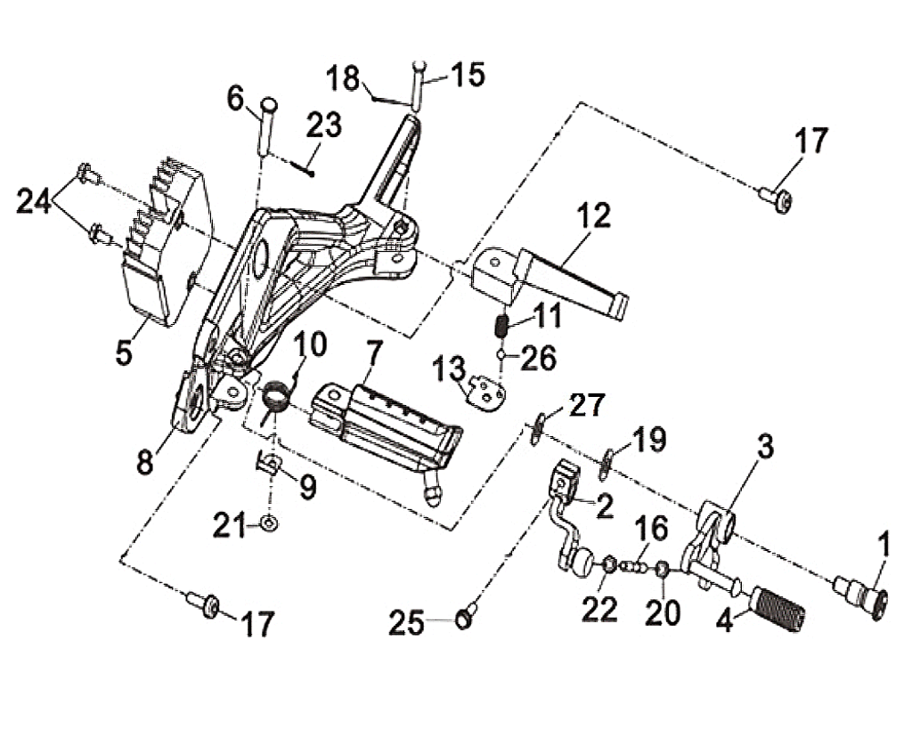 01-GEAR CHANGE BOLT - Wolf CR 300i