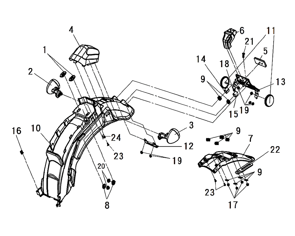 03.2-WINKER BULB(RY 10W) F-19REAR FENDER