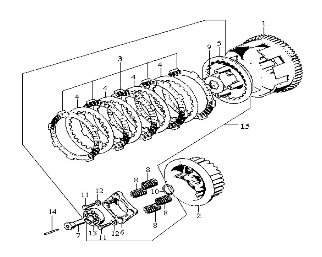 04 Clutch Plate Set - Wolf Classic 150