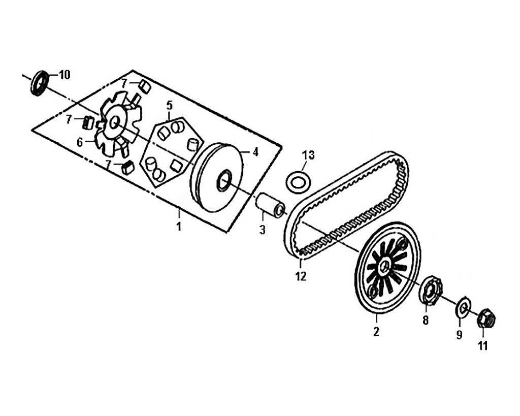 12-Drive belt  - Mio50 2019