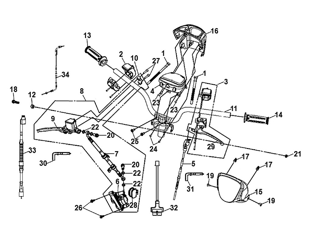 03-L. handle SW ASSY  - Mio50 2019