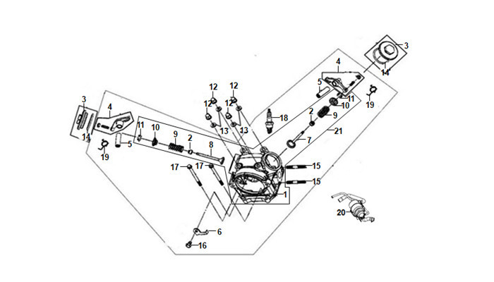 01 Cylinder Head Comp - Mio 50