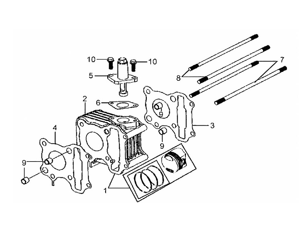 04 Cylinder Head Gasket - Mio 50