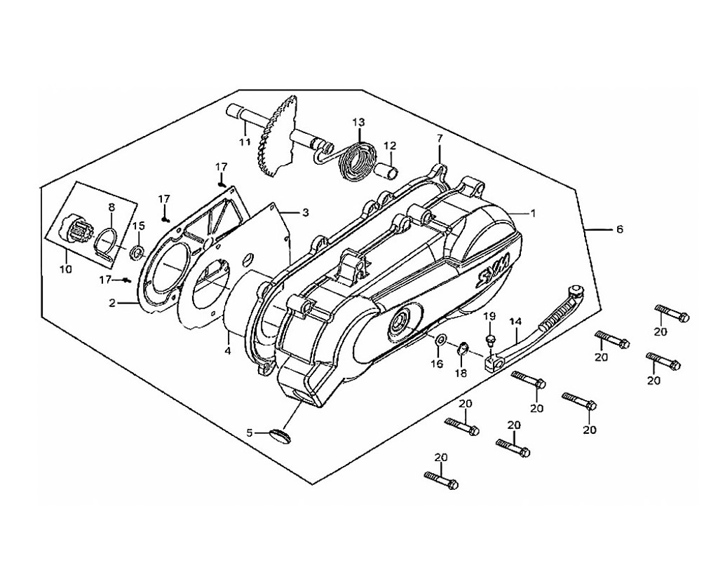 07 L. Side Cover Gasket - Mio 50