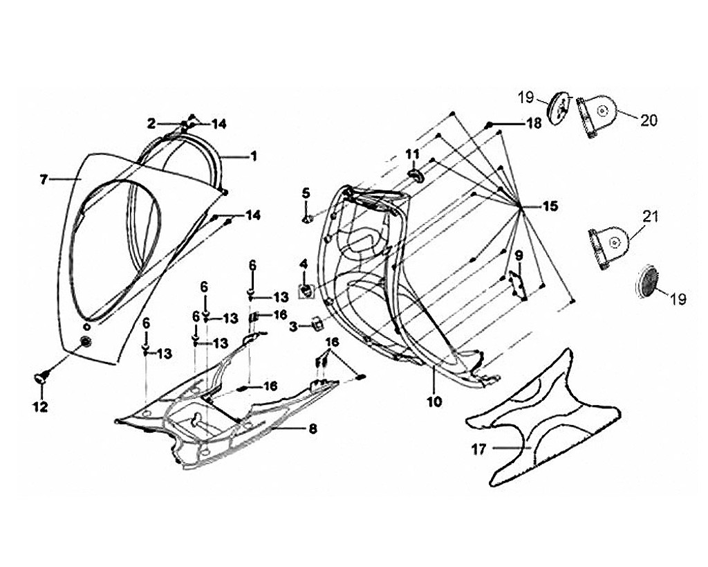 19 Side Reflex Reflector - Mio 50