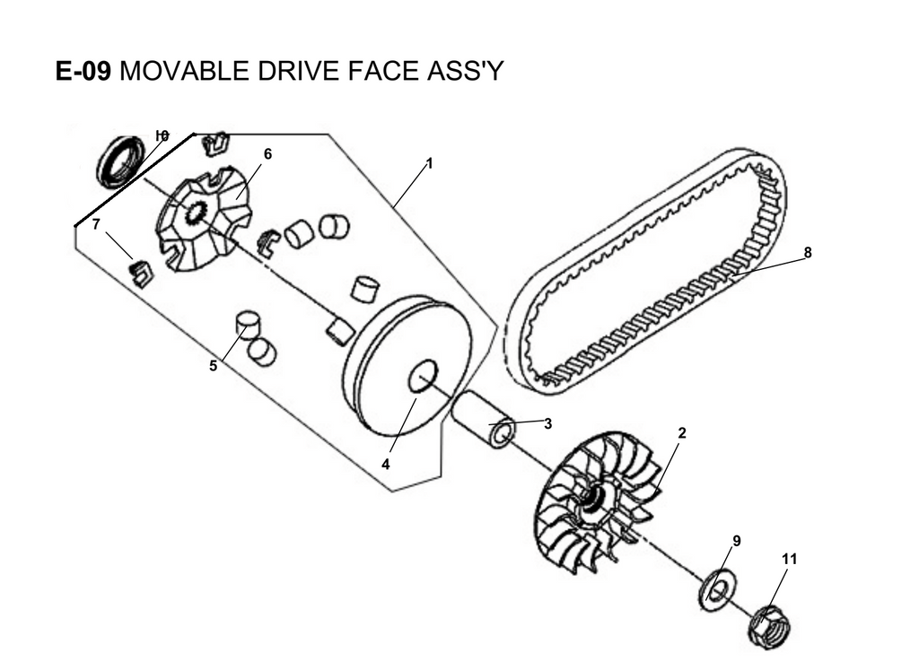 01-MOVABLE DRIVE FACE ASSY