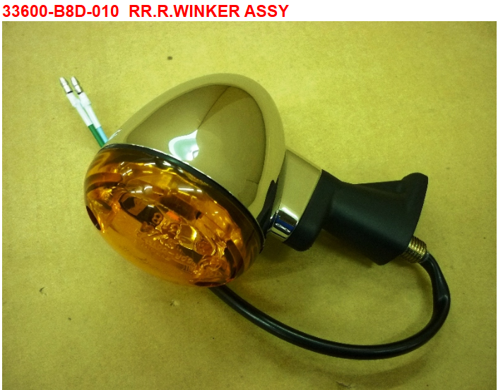 03 Rr. R. Chrome Winker Assy - Wolf Classic 150