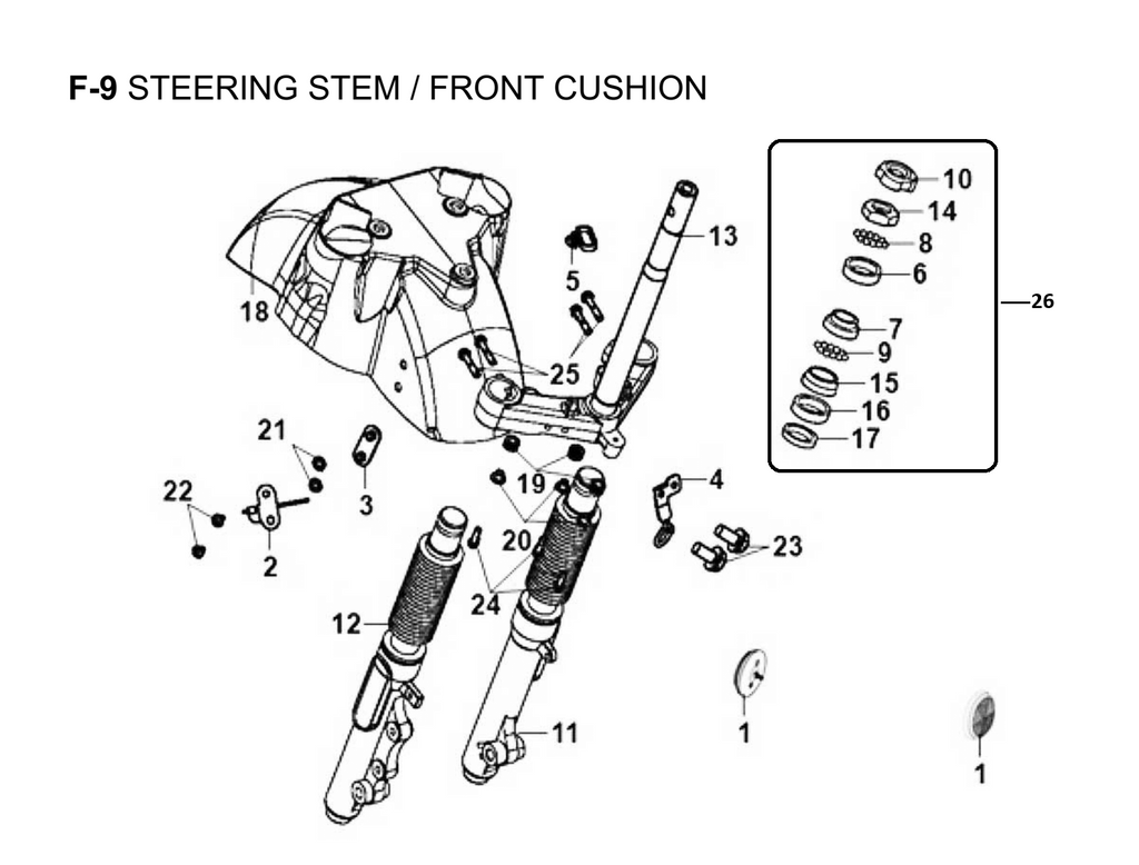 26- Steering Stem Bearing Set