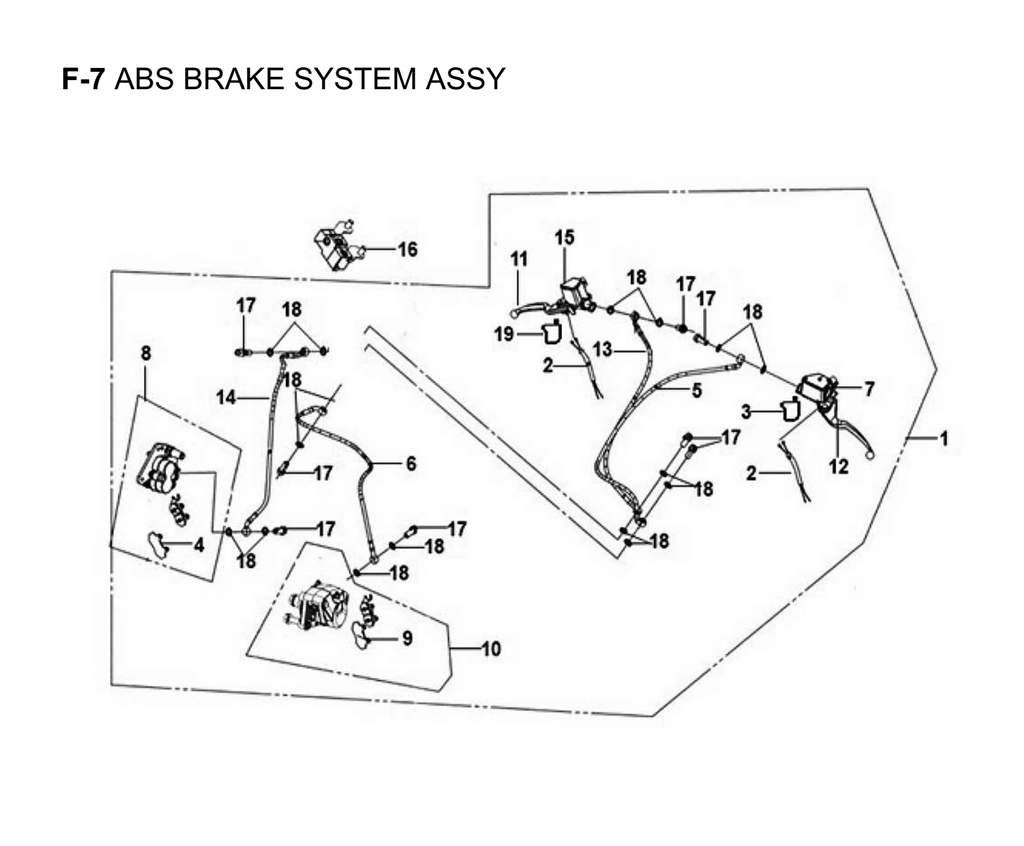 14- BFR BRAKE HOSE B COMP.