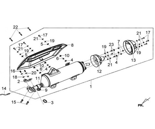 11 Muffler Band 40.1mm - Citycom S 300i