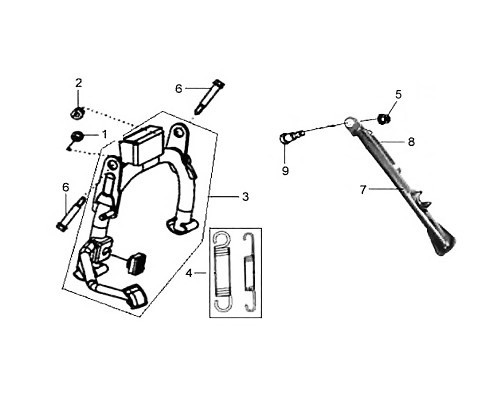 07 Side Stand Comp - HD 200 Evo