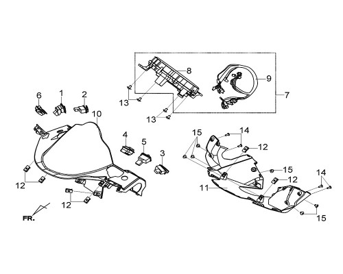 11-LOWER HANDLE COVER(BK-001U) - Citycom 300i