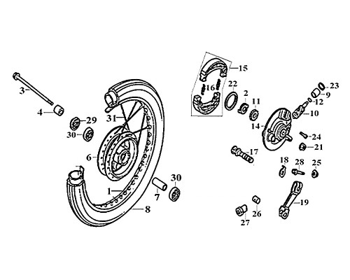 19-FR. BRAKE ARM - Symba 100