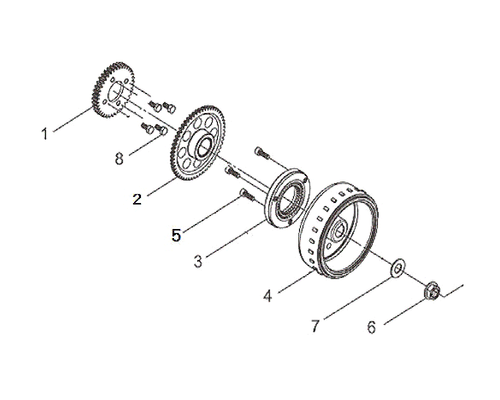 03-ONE WAY CLUTCH ASSY - Wolf CR 300i