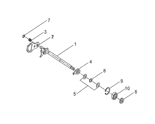 01-GEAR SHIFT SPINDLE COMP - Wolf CR 300i