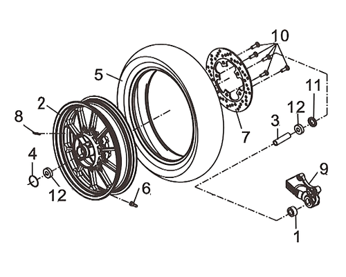 01-RR WHEEL SIDE COLLAR - Wolf CR 300i