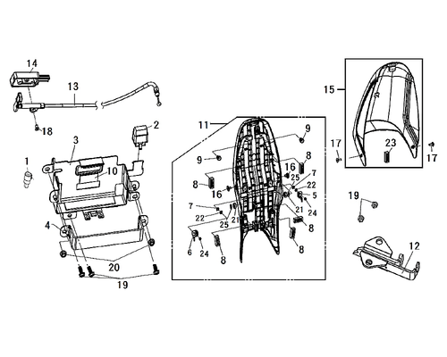 23-SEAT COVER RUBBER - Wolf CR 300i