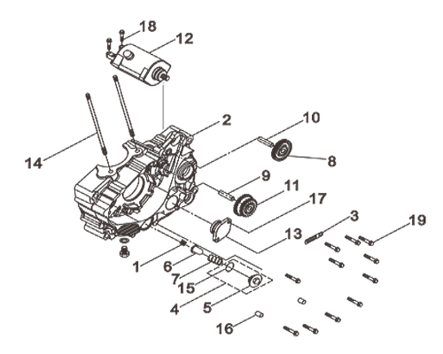 14-CYLINDER STUD BOLT B - Wolf CR 300i