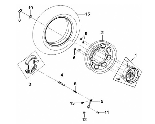 04 RR. Brk. Cam Assy - Mio 50