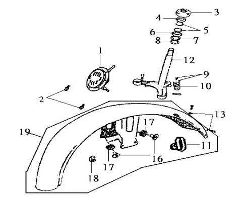 10 Lock Comp. Steering Handle - Wolf Classic 150