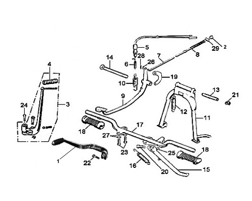 08 RR. Brake Rod Spring - Wolf Classic 150