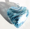 Large Heart "Sea Green" Iridized