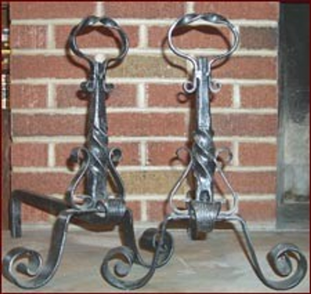 Rustic Twisted Hearth Irons
