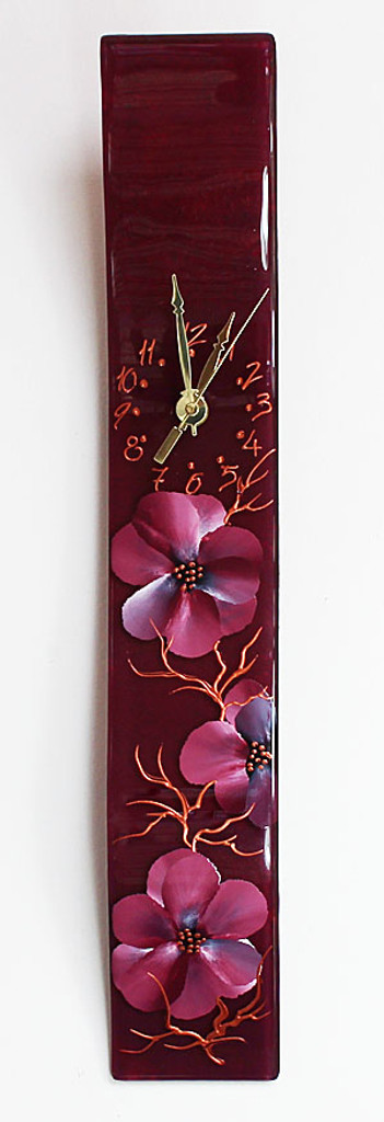 Arciform Billet Clock "Blossoms Red" 