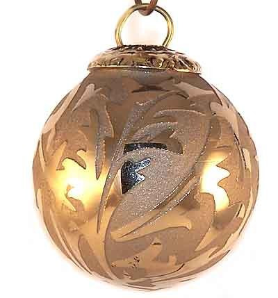 Brass Cap Gold Etched Mini Kugel Iron Elegance