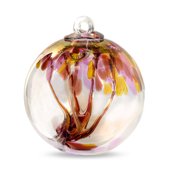 Spirit Tree Witch Ball "Marigold" 6 Inch Iridized 