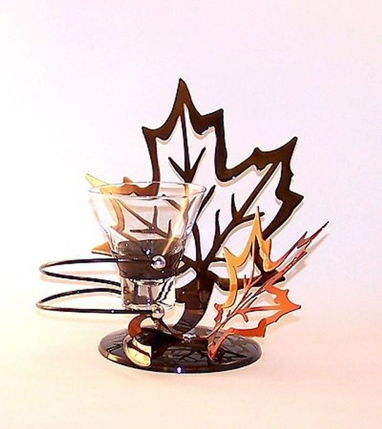 Autumn Maple Leaf Candle Holder Single