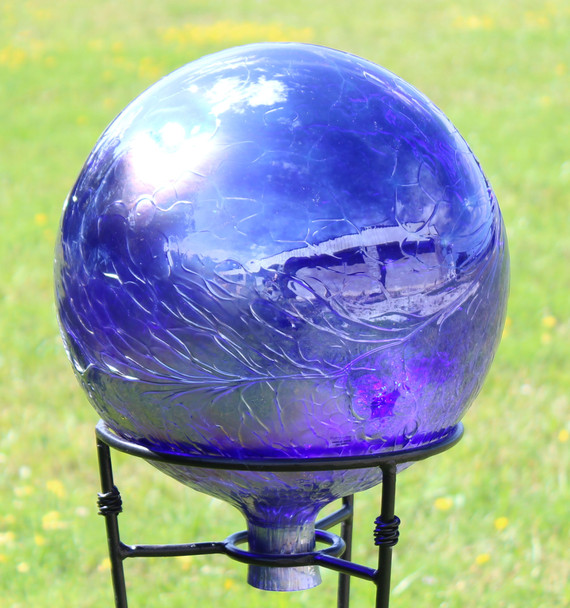 Gazing Ball "Cobalt Blue Iridized"