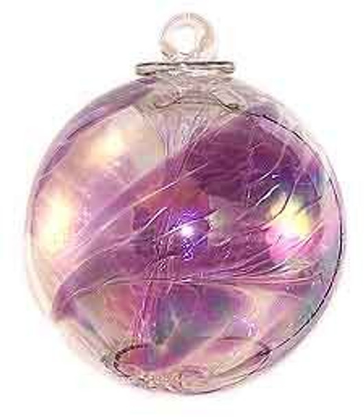 Witch Ball Iridescent Violet Blue  6 Inch