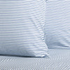 Cotton Mini Stripe Chambray Blue European Pillowcase Pair - Modella