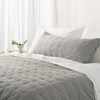 Softwash Cotton Smokey Grey Melange Lumbar Cushion - Vintage (Free Insert)