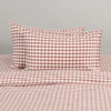 Modella Gingham Quilt Cover Set - Mocha (Free Pillowcases)