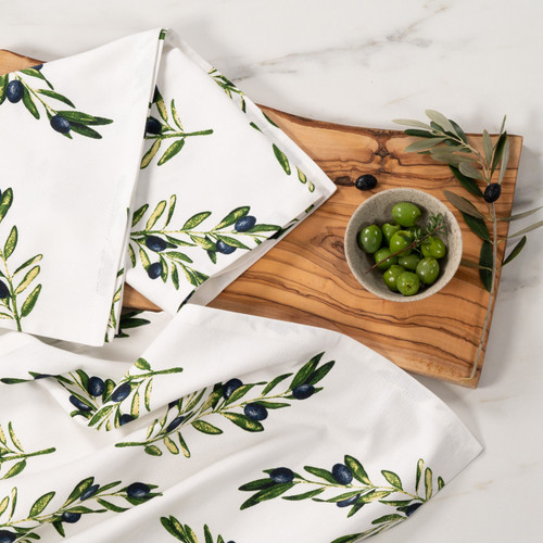 Cucina Tea Towel Twin Pack - Olives