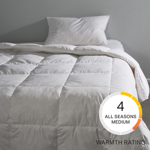 Anatra White Duck Feather All Seasons Quilt