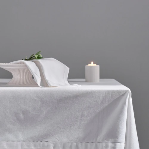 Cucina Hem Stitch Rectangular Tablecloth