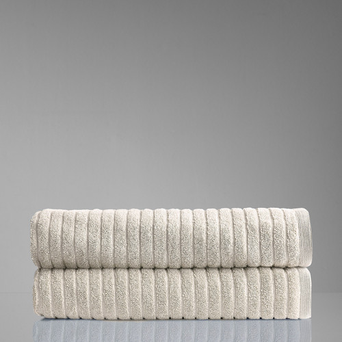 Alessia Cotton Bamboo Rib Bath Sheet Twin Pack