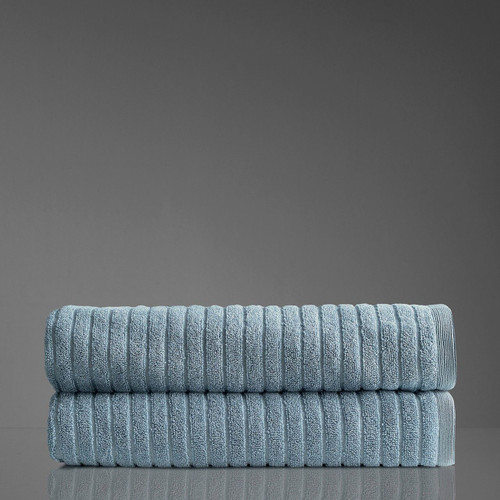 Alessia Cotton Bamboo Rib Bath Sheet Twin Pack
